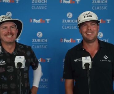 Joel Dahmen and Keith Mitchell Friday Flash Interview 2024 Zurich Classic of New Orleans © PGA Tour