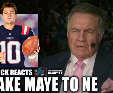 Bill Belichick reacts to the Patriots taking Drake Maye at No. 3 | Pat McAfee Draft Spectacular