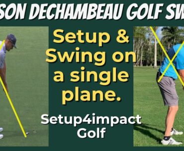 Bryson DeChambeau Golf Swing on a single plane. Analysis & Comparison
