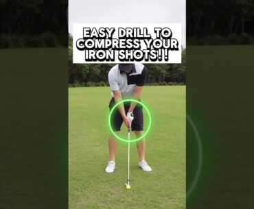 Want to compress your irons? Try this drill!! #golftips #golflesson #golfswing #golf