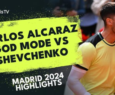 Carlos Alcaraz GOD MODE vs Shevchenko | Madrid 2024 Highlights