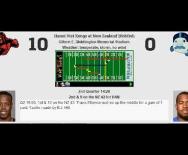 Week 11: Hanoi Viet Kongs (3-7) @ New Zealand Blobfish (4-6)