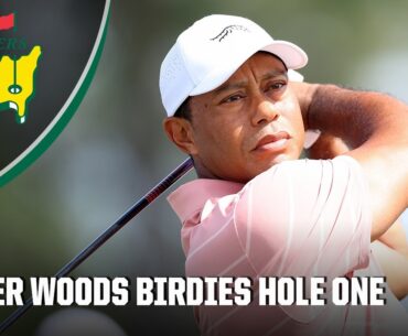 Tiger birdies first hole at the 2024 Masters | Golf on ESPN