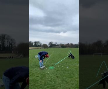The best/worst crossbar challenge effort you will ever see with shot tracer 😂 #golf
