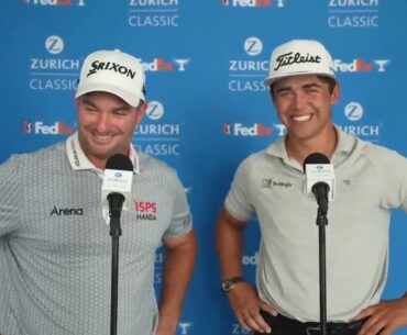 Ryan Fox and Garrick Higgo Sunday Flash Interview 2024 Zurich Classic of New Orleans © PGA Tour