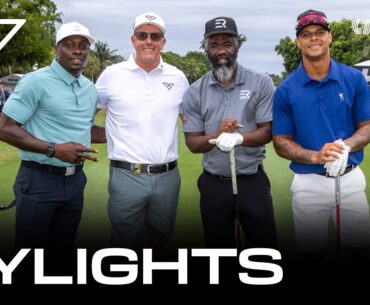 Phil Mickelson plays with NFL legend Ed Reed, plus Jordan Poyer and Darius Butler in Miami