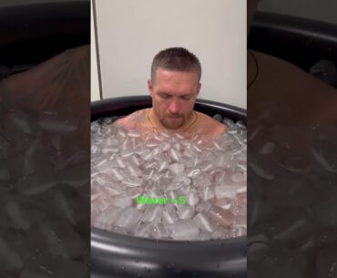 Oleksandr Usyk shows off crazy Tyson Fury prep with ice bath 🥶