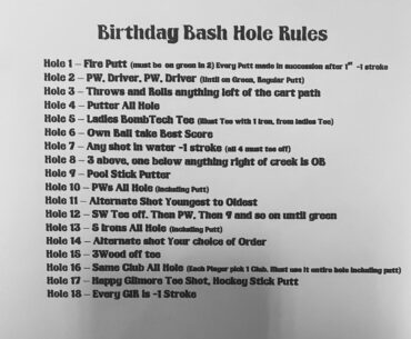 Annual Birthday Bash Golf Event