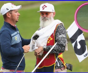 Vid 🔴 Golfer Lucas Herbert's caddie Nick Pugh was HIT ON HEAD by water bottle | LIV Golf Adelaide
