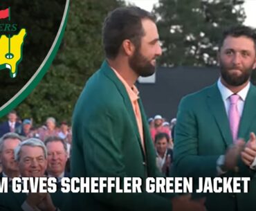Green jacket No. 2️⃣ for Scottie Scheffler 👏 | 2024 Masters