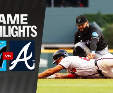 Marlins vs. Braves Game Highlights (4/24/24) | MLB Highlights