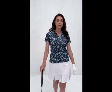 Womens Zipper Golf Shirts Quick Dry Polo Shirts UPF50+ Athletic Tennis Top #golf #golfgirl  #ootd