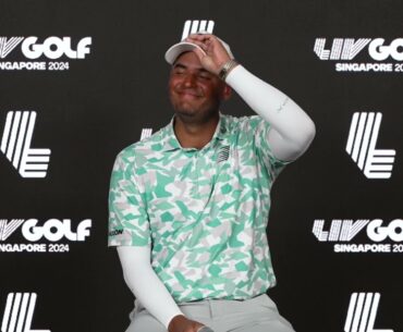 Sebastián Muñoz Friday Press Conference LIV Golf Singapore 2024 · Round 1