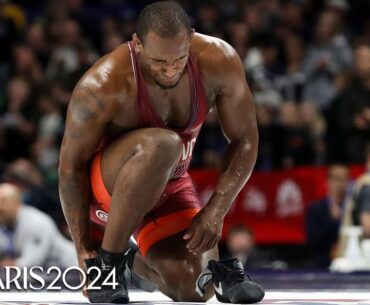 J'den Cox leaves shoes on the mat after heartbreaking loss at Olympic Wrestling Trials | NBC Sports