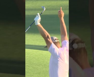 Bryson DeChambeau finishes with a bang. #themasters