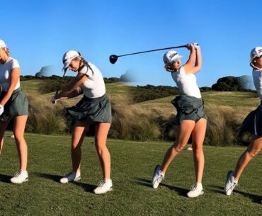 Amazing Golf Swing you need to see | Golf Girl awesome swing | Golf shorts | Grace Hallinan