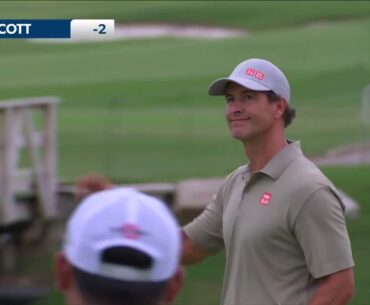 Adam Scott chips in for eagle at CJ CUP Byron Nelson