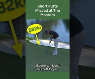 Short Putts Missed at The Masters #golf #augustanational