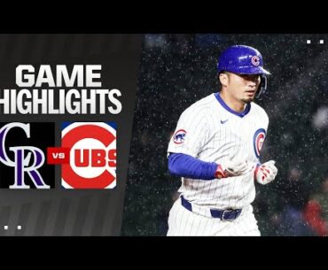 Rockies vs. Cubs Game Highlights (4/3/24) | MLB Highlights