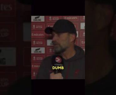 Jürgen Klopp Goes OFF On Interviewer 😡🫢