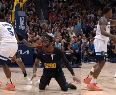 Anthony Edwards had Reggie Jackson on his knees then pointed at him 🥶
