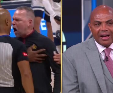 Inside the NBA reacts to Mike Malone Yelling at Referee in Game 2