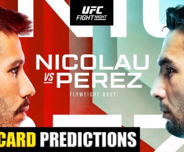 UFC Vegas 91 Nicolau vs Perez Full Card Predictions