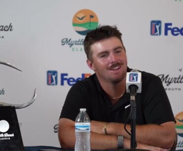 Chris Gotterup Sunday Winner Press Conference 2024 Myrtle Beach Classic ©️ PGA Tour