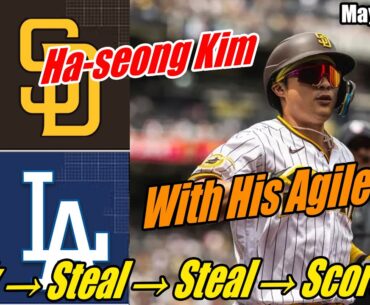 Padres vs Dodgers Highlights | Ha-seong Kim 'Walk → Steal → Steal → Score' With His Agile Feet 🤯🔥