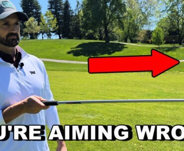 Easy AIM FIX! I use this on EVERY Golf Swing