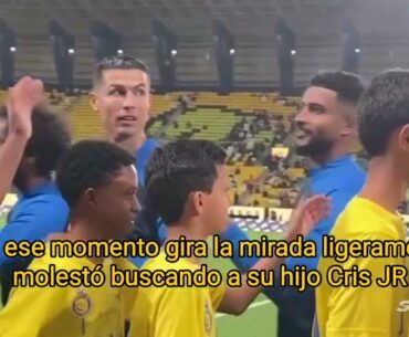 El enojó de Cristiano Ronaldo con su hijo por no saludarlo😡
