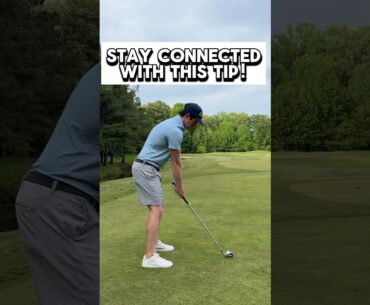 Keep your elbows connected with this simple tip! #golftips #golflesson #golfswing #golf