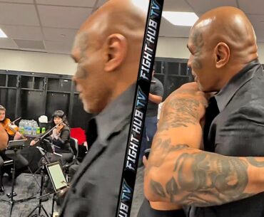 Mike Tyson surprises Ryan Garcia & embraces him before Devin Haney fight!