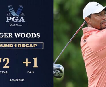 2024 PGA Championship: Tiger Woods cards +1 in Round 1 | Highlight & Recap | CBS Sports