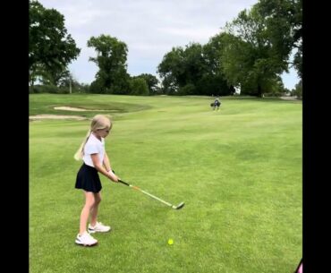 Long par 4 for a 9 yr old! @maggiethegolfer #girlgolfer #golf #juniorgolf #juniorgolfer