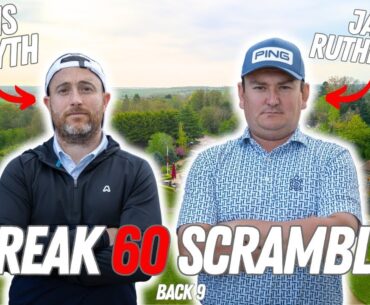 I PLAY WITH A TOUR PRO! | Break 60 Scramble | Back 9 | Jamie Rutherford | Knebworth Golf Club