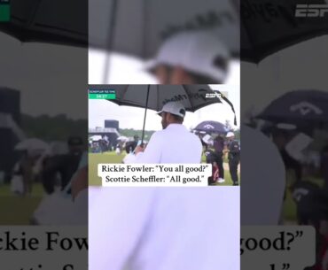 Rickie Fowler checked up on Scottie Scheffler as he arrived at the PGA Championship #shorts