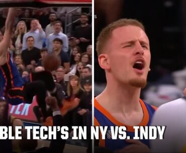 DOUBLE TECHNICALS given after Donte DiVincenzo and Myles Turner GET INTO IT 😱 | NBA on ESPN