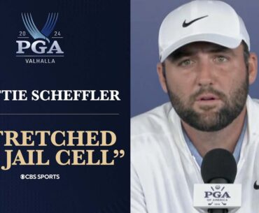 Scottie Scheffler addresses his morning before the 2nd Round of the PGA Championship I CBS Sports