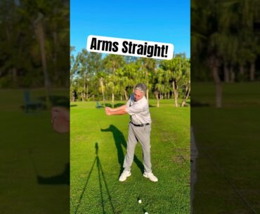 Arms straight! https://www.jessfrankgolf.com/golf-news/