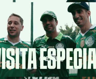 ABEL FERREIRA RECEBE PILOTOS DA FÓRMULA E NA ACADEMIA DE FUTEBOL