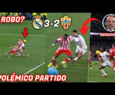 ¿ROBO? ASÍ FUE EL GOL con LA MANO de VINICIUS Y el GOL ANULADO a ALMERIA HOY 3-2 REACCIÓN PRENSA🤬