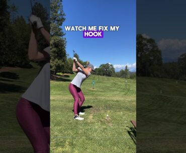 🏌🏼‍♀️Watch Me Fix My Hook In 1 Range Session! #golftips #golfgirl #golfswing