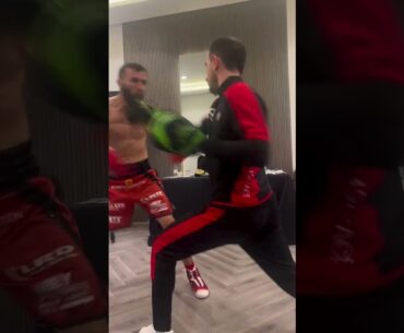 Warming up the tools, listen to that thud! Anto Cacace is ready for battle