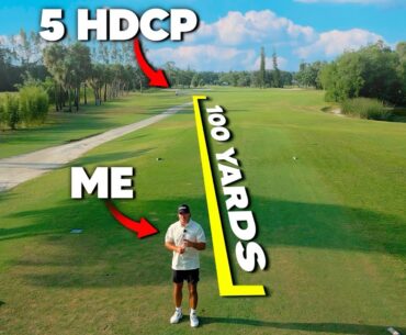 Can A 5 Handicap Beat A Scratch Golfer With a 100 yard Head Start?