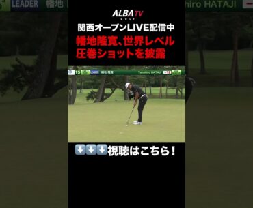 幡地隆寛、ワールドクラス！218ヤードパー3をピンに絡める！【関西オープンLIVE配信】