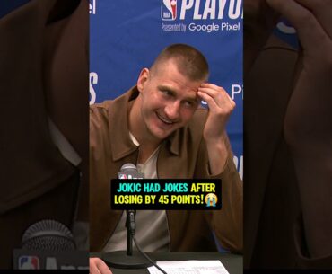 Jokic trying to compose himself after cracking jokes😭