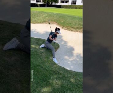 golf girl course bunker shot #short