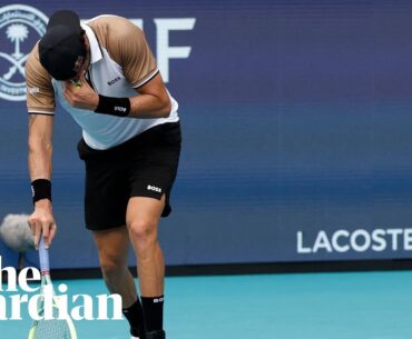 Berrettini almost collapses on court as Murray fights back to win at Miami Open