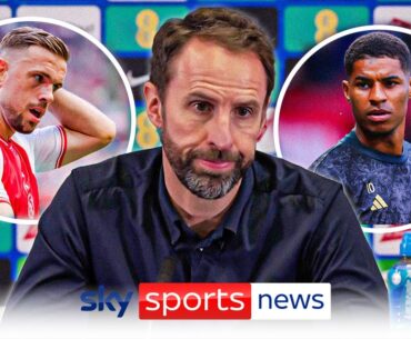 Gareth Southgate reacts to announcing England provisional squad for Euro 2024